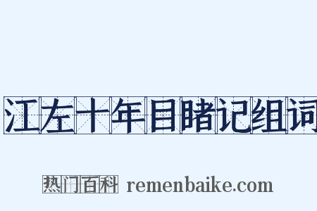 江左十年目睹记组词是什么意思的图片